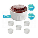 Ramequim Mini Tigelas Porcelana 50ml 6 Peças Tw140-1 Atlas Cor Branco