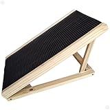 Rampa Antiderrapante Ajustável Regulável Madeira Maciça Gato Cachorro