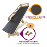 Rampa Escada Com Grade Para Pet Cachorro Subir Na Cama Sofá