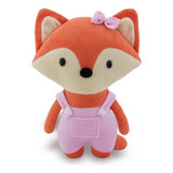 Raposa De Pelúcia Plush 30cm Cor Rosa