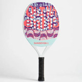 Raquete Beach Tennis Btr 500 Fibra De Vidro Sandever Cor Roxo