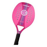 Raquete Beach Tennis Carbono Camewin Cor Rosa Estojo