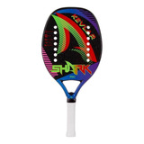 Raquete Beach Tennis Kevlar 2022 Shark Carbono 3k Capa Cor Preto verde