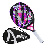 Raquete Beach Tennis Shark Predator 2023 André Baran Cor Preto E Violeta escuro
