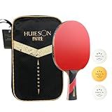 Raquete Clássica Com Carbono Huieson 6 Estrelas Tênis De Mesa Ping Pong Profissional Raqueteira Capa 3 Bolas 3 Estrelas