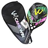 Raquete De Beach Tennis Profissional De Fibra De Carbono 3K Camewin E Bolsa Porta Raquete Raquete Beach Tennis Profissional E Iniciante Leve E Resistente Com Capa Bolsa Protetora