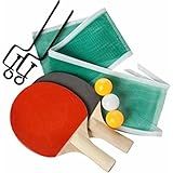 Raquete De Ping Pong Kit Completo Par De Raquetes Com Rede Suporte Bolinhas - Tênis De Mesa Raquetes Emborrachadas