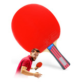 Raquete De Ping Pong Pista E Campo Equilíbrio Preta/vermelha