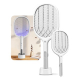 Raquete Elétrica Dobrável Dp Led Mata Insetos Recarregável Usb Armadilha Contra Dengue Uv Luz Roxa