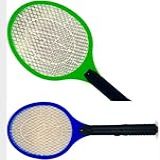 Raquete Elétrica Recarregável Bivolt 110 220v Mata Pernilongos Mosquito E Insetos Botão De Segurança Led Indicador Cores Variadas KIT 2 Unidades 5 PONTOS 