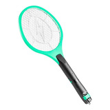 Raquete Elétrica Recarregável Mata Mosquito Bivolt Verde