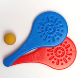 Raquete Infantil C Bola De Borracha Frescobol Brinquedo