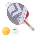 Raquete Ping Pong Tênis De Mesa 2 Bolas Oficiais 3 Estrela