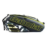 Raqueteira Babolat Pure Aero Rh X6 Preta Cinza E Amarela