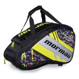 Raqueteira De Beach Tennis Mormaii Pro Samantha Barijan Cor Preto Amarelo