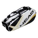 Raqueteira Tenis Head Djokovic Core 6r Combi Preta laranja