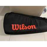 Raqueteira Wilson Esp Tour 6x Preta E Vermelha