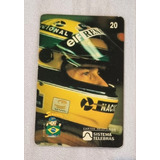 Raro Cartão Telefônico Ayrton Senna Década De 90
