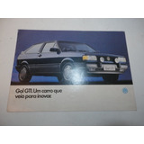 Raro Folder Vw Gol Gti Original Brochura Prospecto Gts Volks