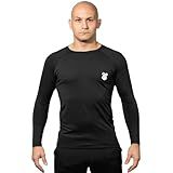 Rash Guard Jiu Jitsu Manga Longa Proteção UV Original Gorilla GG PRETO 