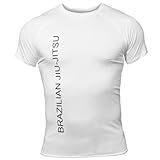 Rash Guard Jiu Jitsu Proteção UV Manga Curta Unissex Adulto Gorilla Camisa Original BR Alfa M Regular Branco 