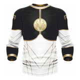 Rash Guard Treino Jiu Jitsu Térmica Fit Luta Ranger Branco