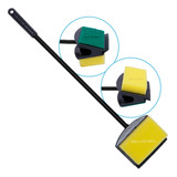 Raspador Algas Lamina Plastica Esponja Limpador Aquario 60cm