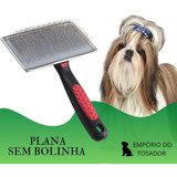 Rasqueadeira Plana De Metal Grande Precision  Han Lien Cor Preto Com Vermelho