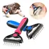 Rasqueadeira Removedor Tira Pelos Mortos Pets Gatos Grande Cor Azul E Preto - G