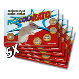 Ratoeira Adesiva Pega Gruda Cola Rato Kit C 5 Unidades