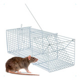 Ratoeira Gaiola Grande Armadilha Pega Rato Ratazana Roedores Cor Branco