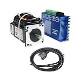 RATTMMOTOR Nema24 3N-m Motor De Passo De Circuito Fechado 88 Mm 5A- 2HSS60 Driver De Motor Híbrido 24-50 V CC- 60 X 60 X 88 Mm 3 NM Kit De Controlador CNC De Servo Motor De Circuito Fechado Para