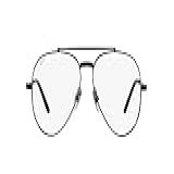 Ray-Ban Rx8225v Aviator Titanium Pilot Armação De óculos De Grau- Lente De Demonstração Preta-preta- 58 Mm