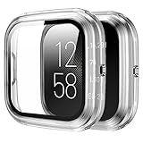 Rc-Z Capa Protetora De Tela Para Fitbit Versa 2- Capa Protetora De Vidro Para Fitbit Versa 2 Smartwatch- Transparente