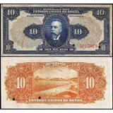 Rc0288 R107s 10 Mil Réis 1918 Specimen
