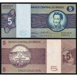 Rc0728 C135a 5 Cruzeiros 1974 Série 0005 Reposição Asterisco