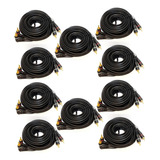 Rca Plug Banhado A Ouro Cabo De 5 Metros Duplo 10 Unidades