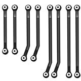 RCHUBAM RC Heightened Links Set Stainless Steel Chassis Link Rod End Kit For TRX4M K10 1 18 RC Crawler Car Upgrade Parts Black