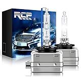RCP D1S8 Um Par D1S D1R 8000K Xenon HID Lâmpada De Substituição Ice Blue Metal Stents Base Lâmpadas De Farol De Carro Luzes De Cabeça 35W