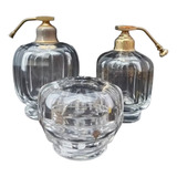Rdf00042 Baccarat Conjunto De Perfumeiro Caixa Para Pó