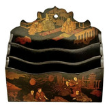 Rdf00168 Chinoiserie Laca Antiga Porta Correspondência
