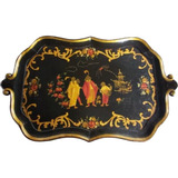 Rdf01872 Bandeja Italiana Antiga Chinoiserie