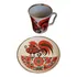 Rdf02405 - Lomonosov - Xícara Antiga Galo - Porcelana Russa