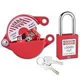 RealPlus Bloqueio De Válvula De Portão E Cadeado De Segurança Dispositivo De Bloqueio De Válvula Diâmetro De 2 5 Cm A 2 1 5 1 Cm Alça De Válvula Segura Para Torneira De água Trava De Tanque De