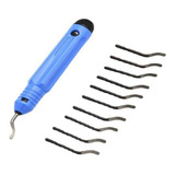 Rebarbador Escareador Caneta Kit Com 10 Lâminas rasquete 