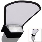 Rebatedor Difusor Bounce Universal 2 Lados Branco Prata Para Flash