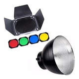 Rebatedor Flash Barndoor Colmeia 4 Filtros Panela Bowens