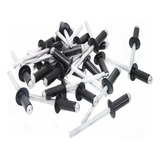 Rebite Repuxo 410 4 0x10 Aluminio Preto Caixa Com 1000 Pcs