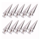 Rebites Spikes Cone 26 Mm Tachas Metal Prateado 100 Unid