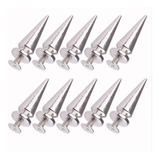 Rebites Spikes Cone 26 Mm   Tachas Metal Prateado 100 Unid